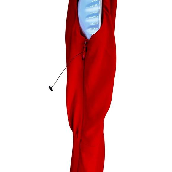 New Line & Dot Mia One-Shoulder Draped Front Midi Dress Scarlet Red Women’s XS - Picture 7 of 12